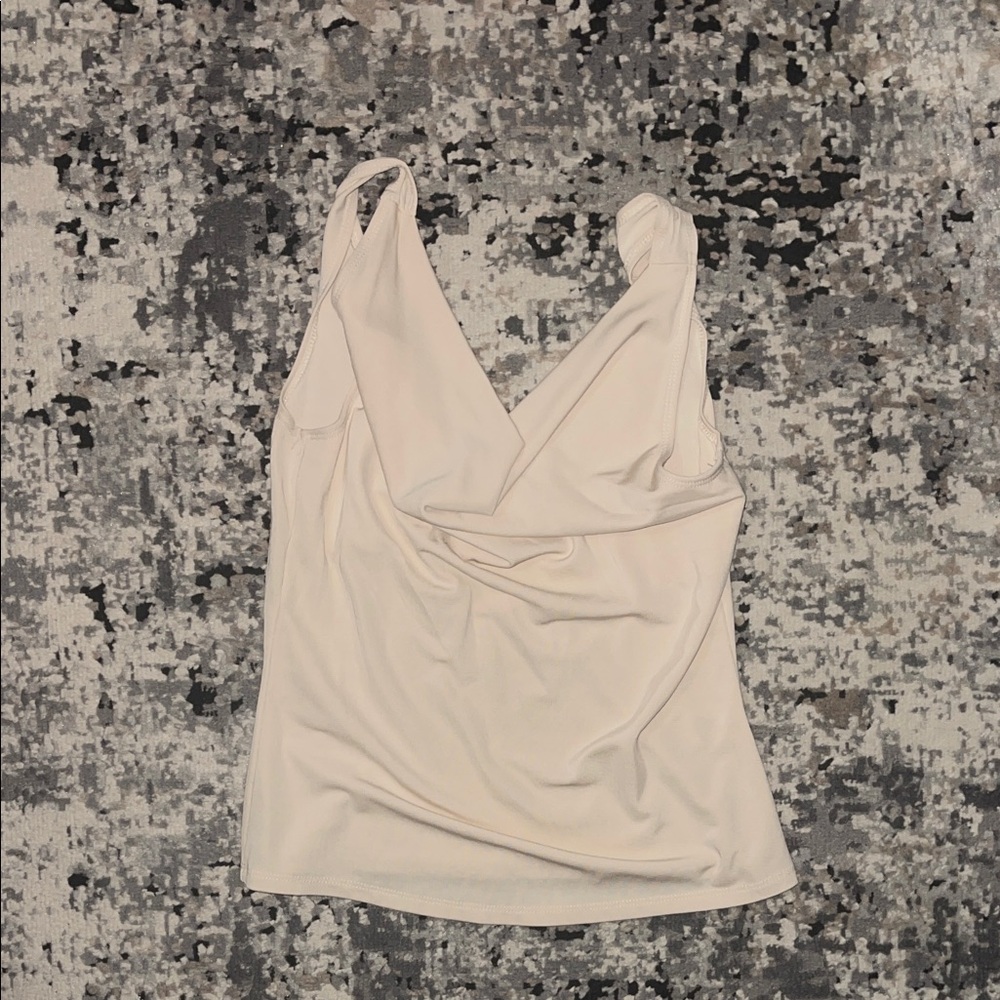 Wayf Cream Draped Camisole Top